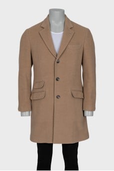 Men's wool and cashmere coat