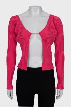 Pink ribbed cardigan