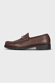 Men's loafers with silver decor