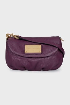 Purple leather crossbody
