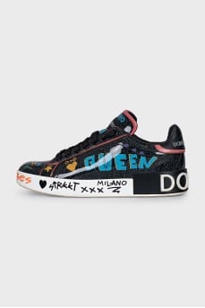 Patent leather Portofino sneakers