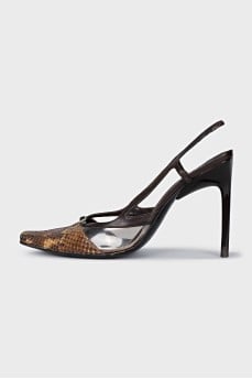Snakeskin print shoes