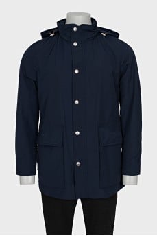 Men's jacket with patch pockets and buttons