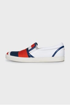 Men's striped slip-ons
