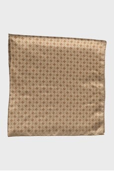 Silk scarf with a signature monogram