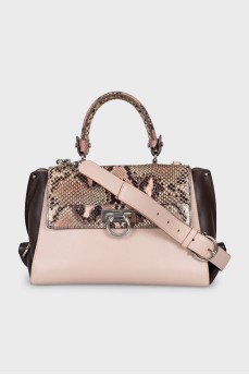 Sofia Satchel with anlimalist print