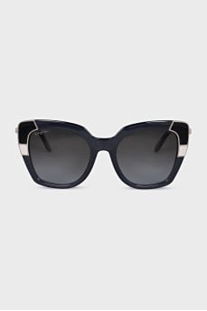 Sunglasses with silver inserts