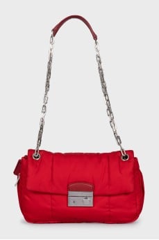Red textile bag