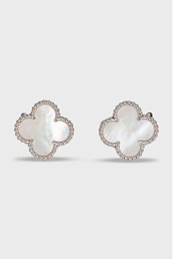 Сережки з білого золота Vintage Alhambra