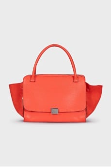 Red Trapeze leather bag