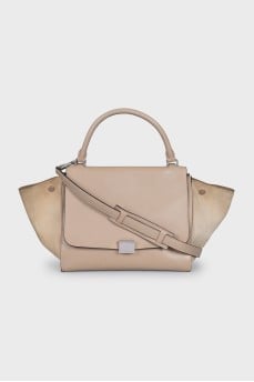 Trapeze brown leather bag