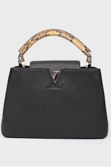 Сумка Capucines BB Black Taurillon Leather and Python