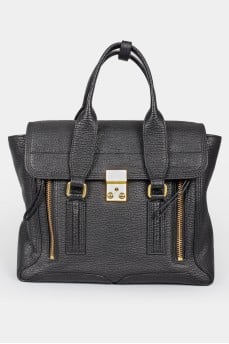 Прямокутна шкіряна сумка Pashli Medium Satchel