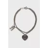Double Silver Heart Bracelet