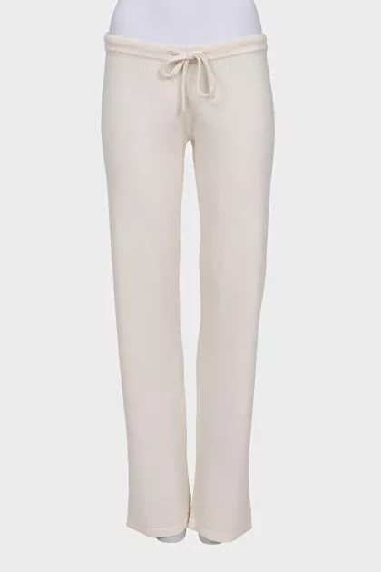 Cashmere trousers with pockets