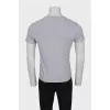 Men's Grey T-Shirt with Black Print