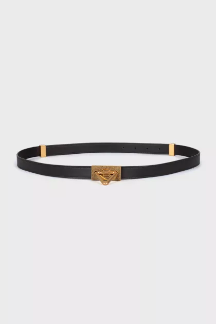 Dark brown leather belt