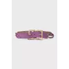 Vintage pink leather belt