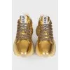 Золотистые кроссовки Crackle Metal