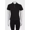 Чорне поло slim fit