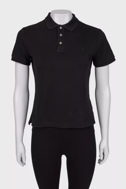 Чорне поло slim fit
