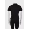 Чорне поло slim fit