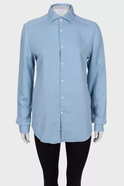 Синя сорочка slim fit