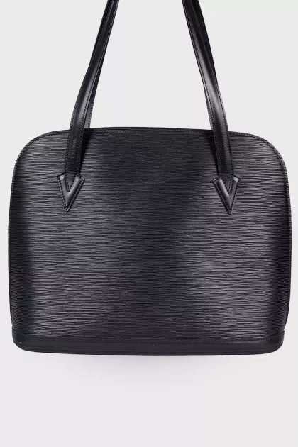 Винтажная сумка Lussac Epi Leather Noir