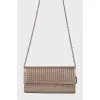 Сумка-клатч Metallic Microcannage Patent Leather Croisiere Wallet On Chain