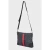 Сумка Web Zip Flat Messenger GG Coated Canvas