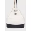 Рюкзак Gabrielle White/Black Aged Quilted Leather