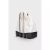 Рюкзак Gabrielle White/Black Aged Quilted Leather