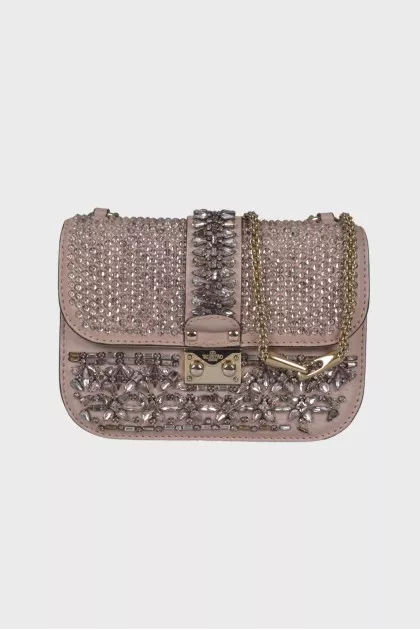 Сумка Glam Lock Rhinestone & Crystal