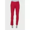 Чоловічі штани червоні slim fit