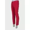 Чоловічі штани червоні slim fit