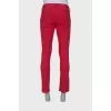 Чоловічі штани червоні slim fit