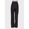 High-waisted striped trousers