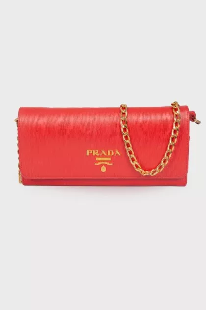 Сумка-кошелёк  Saffiano Metal Oro Chain Wallet