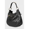 Сумка Vitello Shine Zippy Detail Hobo Bag Baltico