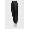 Кожаные брюки slim fit