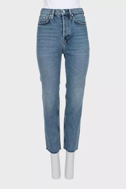 Джинси slim fit на високій талії