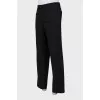 Men's straight wool trousers