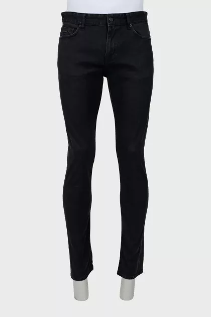 Чоловічі чорні джинси slim fit