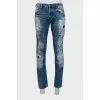 Мужские рваные джинсы skinny fit