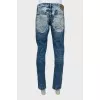 Мужские рваные джинсы skinny fit