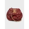Червона сумка Bubble Quilted Lambskin Micro Flap Bag