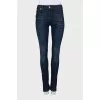 Джинсы skinny fit темно-синего цвета
