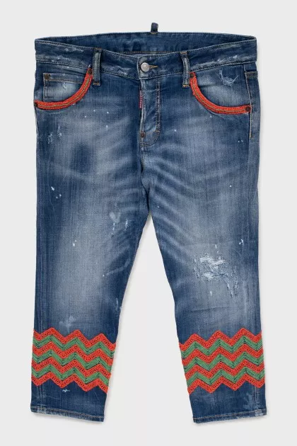 Укороченные джинсы skinny fit