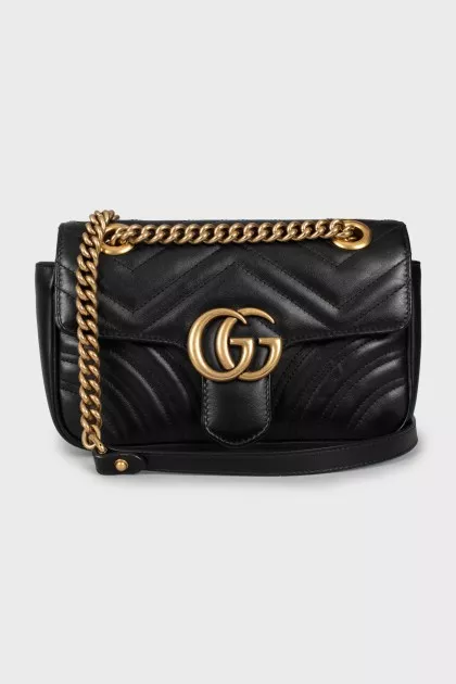 Черная сумка GG Marmont