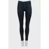 Сині джинси skinny fit з блискавкою знизу